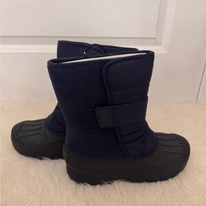 Cat & Jack Navy Blue Winter Snow Boots with Black Rubber Sole